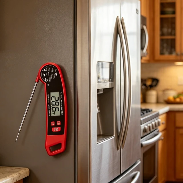 Alt view image 5 of 5 - Meat Thermometer Digital Instant Read for Food, Cooking, Grill | Waterproof, Bright Backlit Display for Air Fryer, Smoker, Kitchen Gadgets, BBQ, for Dad Men Husband