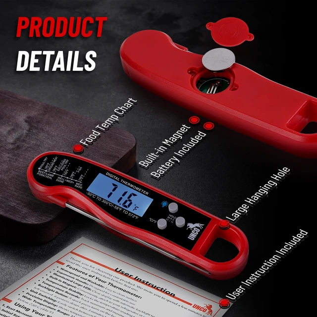 Alt view image 5 of 6 - Meat Thermometer - Digital Instant Read, Waterproof for Cooking & Baking