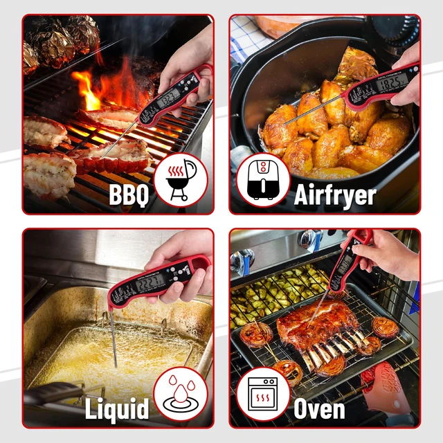 Alt view image 4 of 6 - Meat Thermometer - Digital Instant Read, Waterproof for Cooking & Baking