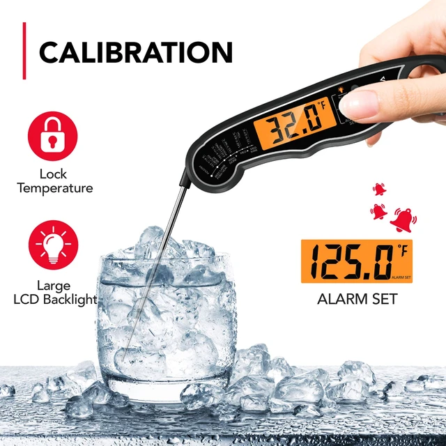 Alt view image 4 of 7 - Meat Thermometer, Instant Read Food Thermometer for Cooking, Digital Food Thermometer with LCD Backlight for Candy Fry Grill BBQ Liquids, Kitchen Oven Safe Dual Probe 2 in 1 Thermometer