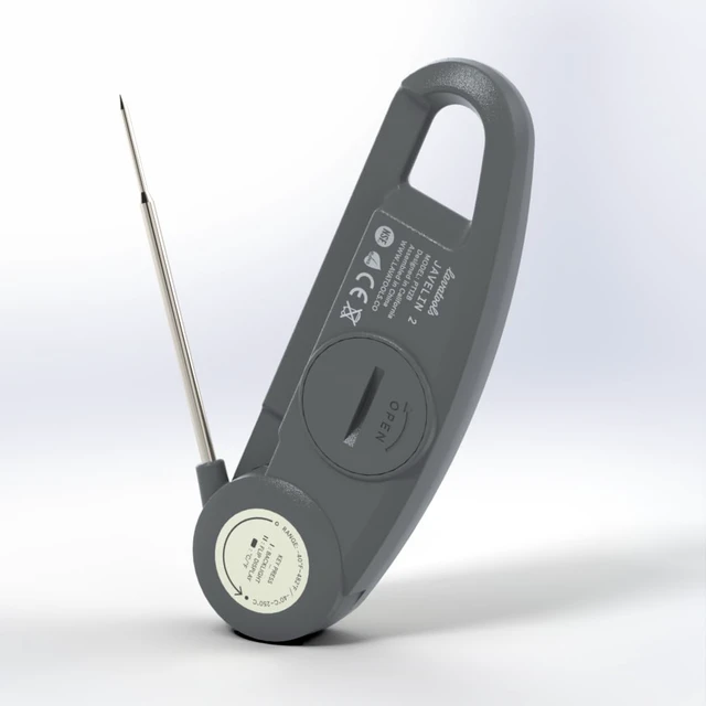 Alt view image 3 of 5 - PT12B Javelin 2 Ultra Fast Digital Instant Read Meat Thermometer for Grill and Cooking, 3" Probe, Compact Foldable Design, 1.5" Backlight Display, Water Resistant-Sesame