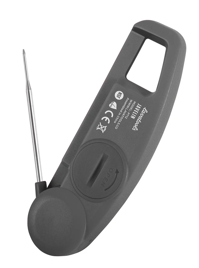 Alt view image 3 of 6 - Ultra-Fast 3-Second Digital Instant Read Meat Thermometer for Grill and Cooking, 2.75" Probe, Compact Foldable Design, Large Display, IP65 Water Resistant, NSF Certified Sesame