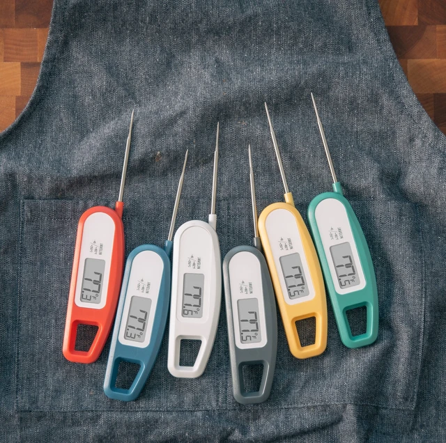 Alt view image 5 of 6 - Ultra-Fast 3-Second Digital Instant Read Meat Thermometer for Grill and Cooking, 2.75" Probe, Compact Foldable Design, Large Display, IP65 Water Resistant, NSF Certified Sesame