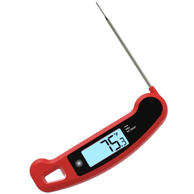 Alt view image 2 of 6 - PRO Classic Ultra-Fast 2-Second Professional Digital Instant Read Meat Thermometer for Grill and Cooking, Auto-Rotating Backlit Display, IP65 Water Resistant, NSF Certified-Crimson