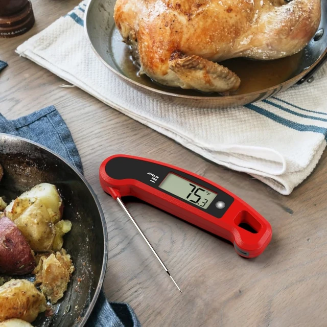 Alt view image 5 of 6 - PRO Classic Ultra-Fast 2-Second Professional Digital Instant Read Meat Thermometer for Grill and Cooking, Auto-Rotating Backlit Display, IP65 Water Resistant, NSF Certified-Crimson