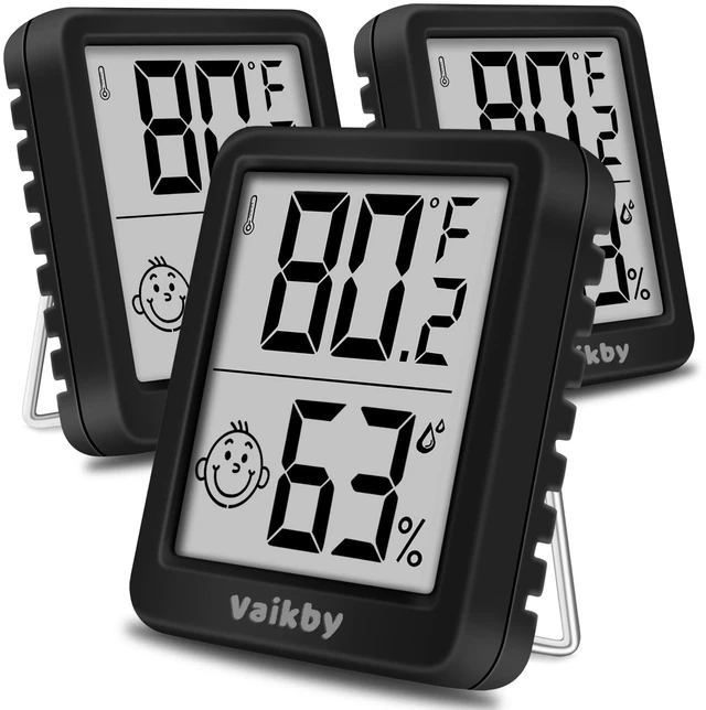 Main image of Indoor Humidity Meter Hygrometer 3Pack, Room Thermometer for Accurate Room Temperature Monitor, Digital Hygrometer with Indoor Thermometer for Home, Baby Nursery, and Humidity Sensor Enhanced Comfort