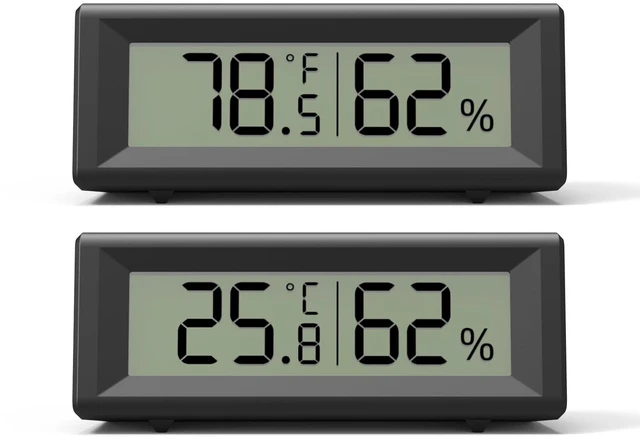 Main image of Small Digital Hygrometer, Humidity Meter, Indoor Thermometer, Room Temperature and Humidity Monitor, Gauge with Accurate Sensor, for House, Home, Baby Room, Greenhouse, Humidor, Incubator, Reptiles