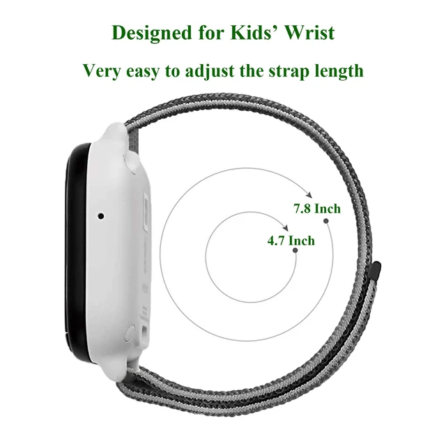 Alt view image 5 of 6 - Kids Band Replacement Compatible with Gizmo Watch 3 2 1/ Gabb Watch | Breathable Hook & Loop Nylon Watch Bands with 20mm Quick Release Pins