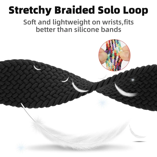 Alt view image 5 of 7 - 3Pack Braided Band Compatible with Gizmo Watch 3 2 1 | Stretchy Bands with Adjustable Easy Buckle for Kids Boys Girls for Gabb Watch 3e 3 2 1/SyncUP Kids Watch 2 1/Cosmo JrTrack