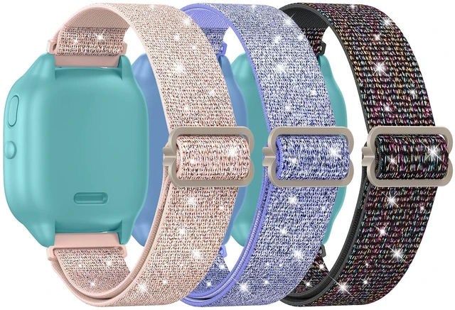 Main image of 3-Pack Bling Stretchy Bands for Gizmo Watch 3 Adventure 3 2 1 | Gabb Watch 3e 3 2 1/ SyncUP Kids Watch/ Cosmo Jr Track Watch/ Amigo Jr Watch, 20mm Breathable Elastic Replacement Strap