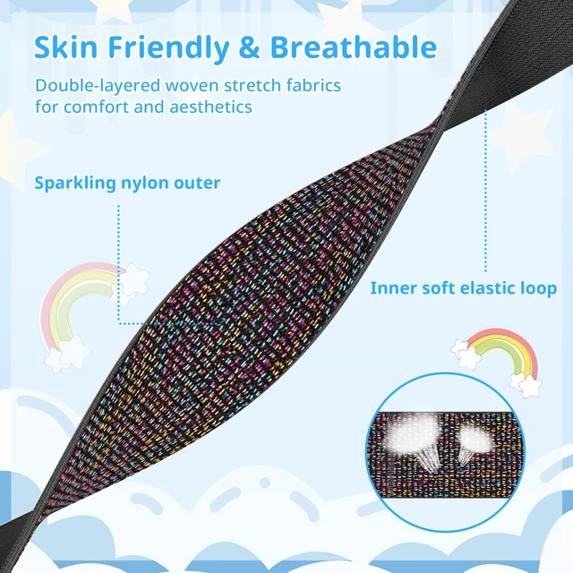 Alt view image 2 of 7 - 3-Pack Bling Stretchy Bands for Gizmo Watch 3 Adventure 3 2 1 | Gabb Watch 3e 3 2 1/ SyncUP Kids Watch/ Cosmo Jr Track Watch/ Amigo Jr Watch, 20mm Breathable Elastic Replacement Strap