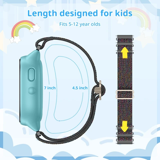 Alt view image 3 of 7 - 3-Pack Bling Stretchy Bands for Gizmo Watch 3 Adventure 3 2 1 | Gabb Watch 3e 3 2 1/ SyncUP Kids Watch/ Cosmo Jr Track Watch/ Amigo Jr Watch, 20mm Breathable Elastic Replacement Strap