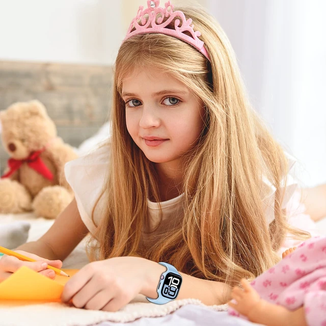 Alt view image 7 of 7 - Compatible with Kids Apple Watch Band+Case 38/40/41/42/44/45/46mm Silicone | for iWatch Series SE3 SE2 SE 11 10 9 8 7 6 5 4 3 2 1, Soft Breathable Sport Strap and Protective Cover with Tempered Glass