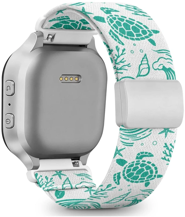 Main image of Sea Turtle Nylon Bands for Gizmo Watch Band for Kids Compatible with Gizmo Watch 3 2 1/ Gabb Watch 3 2 1/Cosmo JrTrack Watch, Soft Cut Nylon Stretch Strap with Magnetic Clasp for Boys and Girls
