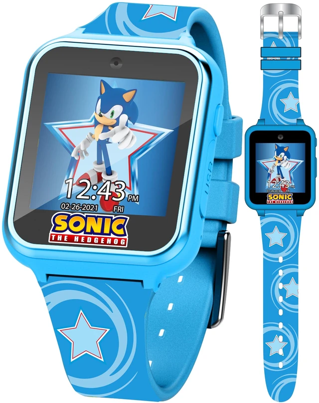 Main image of Kids SEGA Sonic The Hedgehog Blue Educational Touchscreen Smart Watch Toy for Boys, Girls, Toddlers - Selfie Cam, Learning Games, Alarm, Calculator, Pedometer (Model: SNC4133AZ)