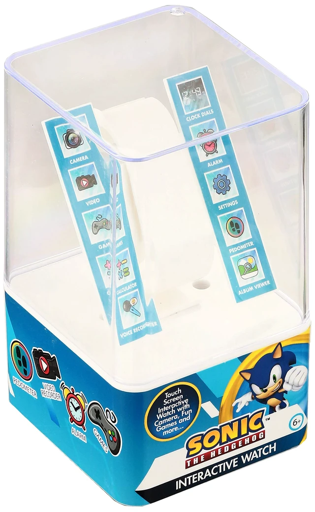 Alt view image 4 of 7 - Kids SEGA Sonic The Hedgehog Blue Educational Touchscreen Smart Watch Toy for Boys, Girls, Toddlers - Selfie Cam, Learning Games, Alarm, Calculator, Pedometer (Model: SNC4133AZ)
