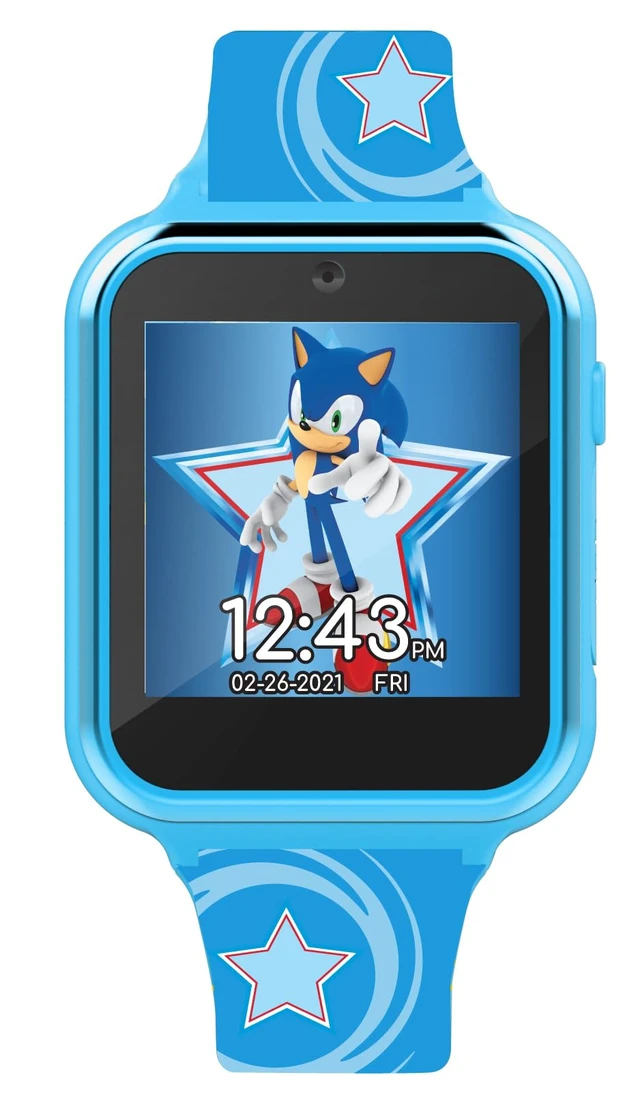 Alt view image 7 of 7 - Kids SEGA Sonic The Hedgehog Blue Educational Touchscreen Smart Watch Toy for Boys, Girls, Toddlers - Selfie Cam, Learning Games, Alarm, Calculator, Pedometer (Model: SNC4133AZ)