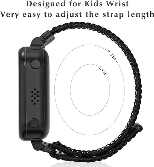 Alt view image 2 of 6 - Compatible with amiGo Jr Watch 2 1/Cosmo JrTrack 5 SE/5/Bark Watch Band | for AT&T amiGo Jr Watch 2 1/Cosmo Jr Track 5/4/3/2 SE/2/1/Bark Watch Soft Nylon Hook&Loop Sport Bands for Kids Boys Girls