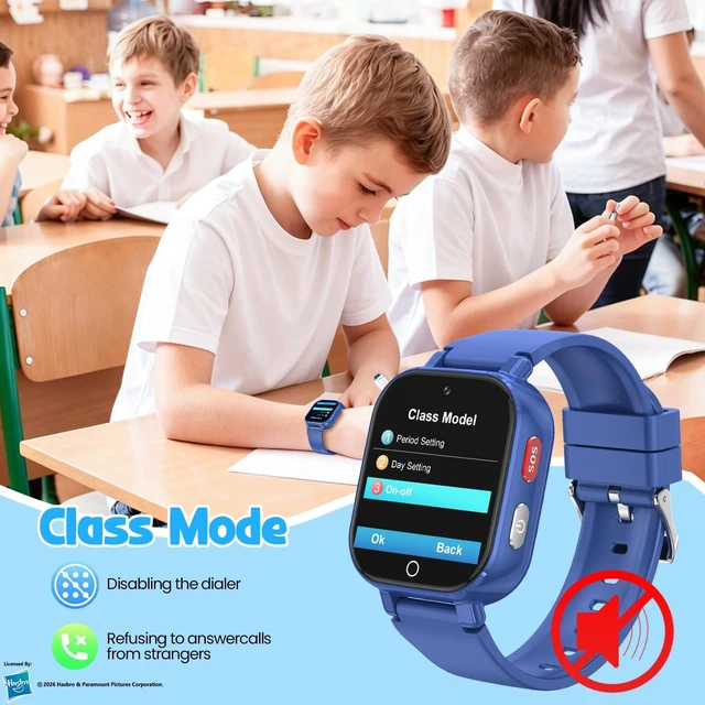Alt view image 5 of 7 - Smart Watch for Kids, 4G Kids Smartwatch with GPS Tracker Calling (Blue) | WIFI/Voice/Video Chat/SOS/SMS-receiving IP68 Waterproof Pedometer Camera Alarm Safe Zone Smartwatch Gift for Boys Girls 4-12