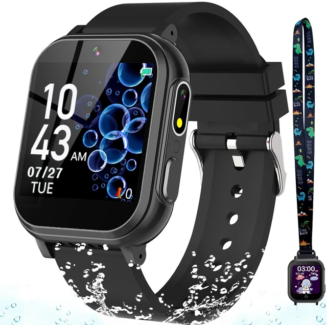 Main image of Waterproof Smart Watch for Kids with 32 Games Dual Camera Video Pedometer | Habit Tracking, Music Player, Screen Protector, HD Touchscreen Kids Smart Watch, Toy Birthday Gift for 3-12 Year Old