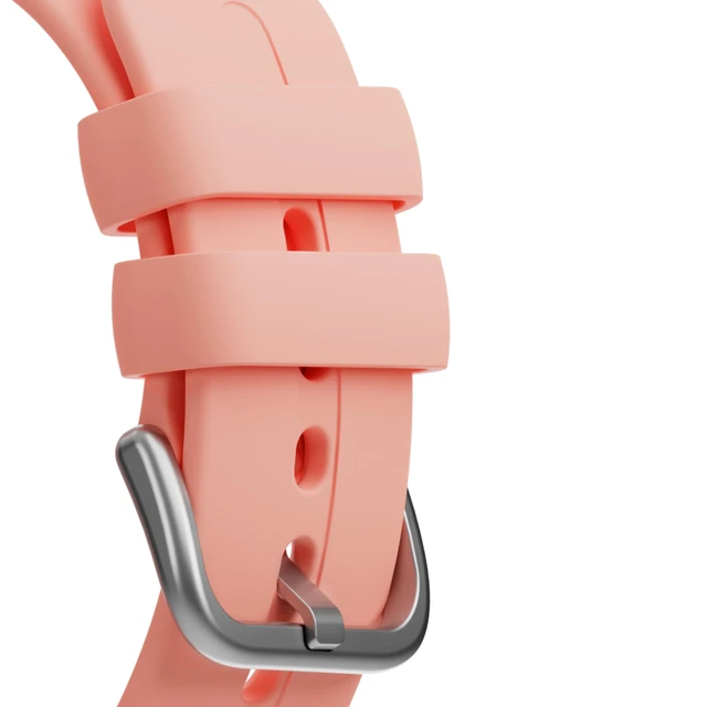 Alt view image 2 of 7 - Watch Style Band, Kids Smartwatch Strap, Peachy Pink | Soft Silicone, Water Resistant, Sweatproof, Replacement Strap