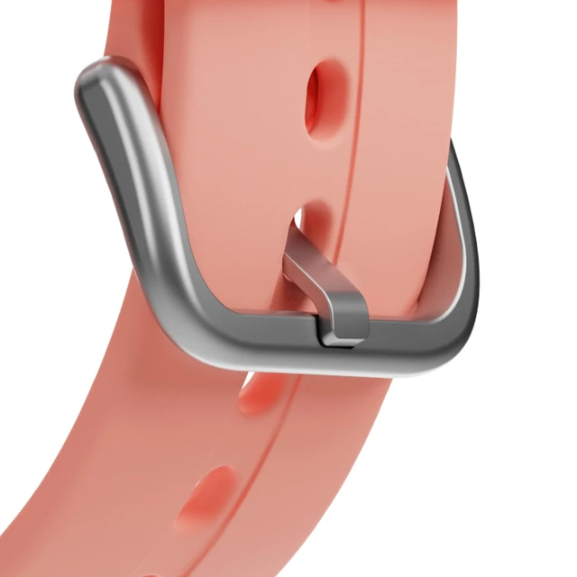 Alt view image 3 of 7 - Watch Style Band, Kids Smartwatch Strap, Peachy Pink | Soft Silicone, Water Resistant, Sweatproof, Replacement Strap