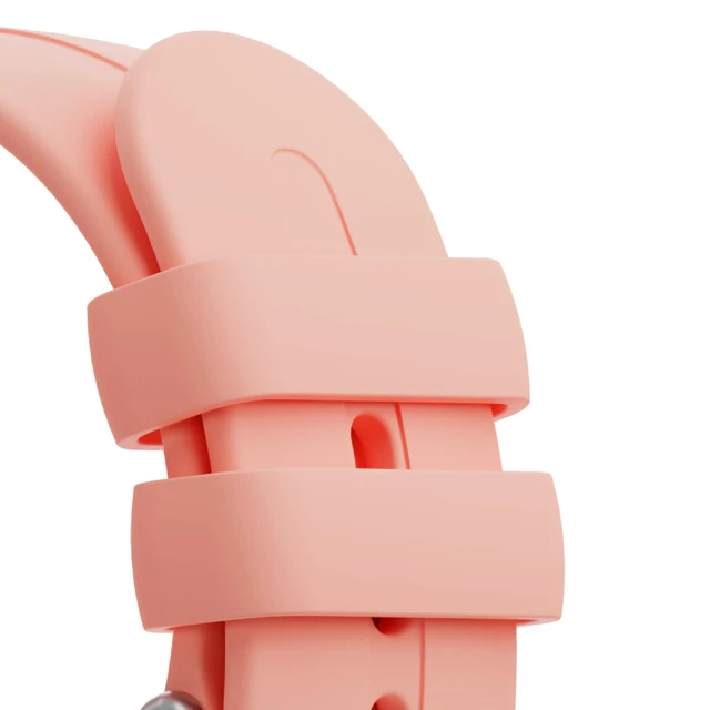 Alt view image 4 of 7 - Watch Style Band, Kids Smartwatch Strap, Peachy Pink | Soft Silicone, Water Resistant, Sweatproof, Replacement Strap