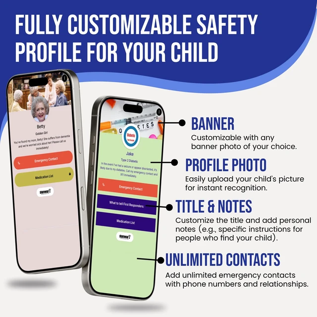 Alt view image 4 of 7 - Kids ID Bracelet, Fitted NFC Safety Wristband, Waterproof Slip-On ID Band | Waterproof silicone; not GPS; wrist or ankle wear; ideal for theme parks, travel & beaches; slip-on fit