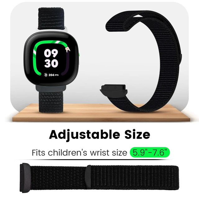 Alt view image 3 of 6 - Kids Nylon Bands Compatible with Google Fitbit Ace LTE | Breathable Hook&Loop Strap Replacement for Boys Girls