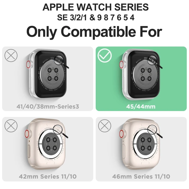 Alt view image 2 of 7 - Compatible for Clear Apple Watch Band 45mm 44mm GlitterPink | Women Men,Glitter Bling TPU Sport Jelly with Bumper Case Strap,for iWatch SE Series 9 8 7 6 5 4 3 2 1,45/44mm GlitterPink