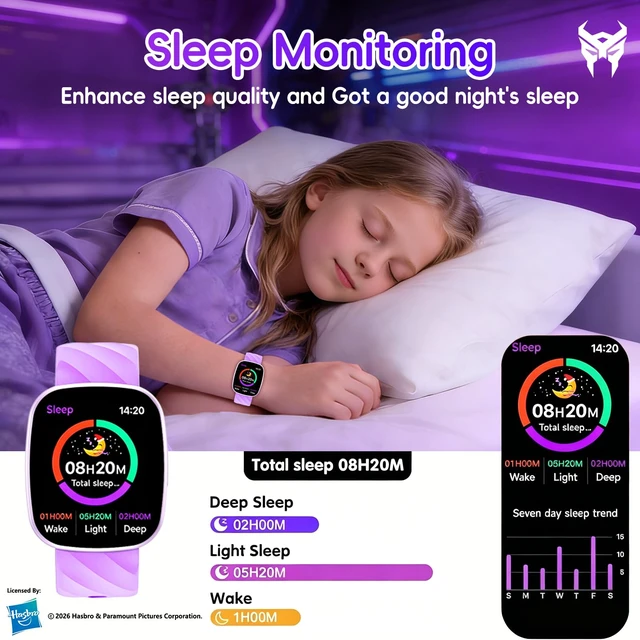 Alt view image 3 of 7 - Kids Smart Watch for Boys & Girls,1.78" HD Touchscreen Fitness Tracker with Heart Rate & Sleep Monitor, IP68 Sports Activity Watch with Pedometer, Birthday Gift for 5-16 Year Olds,Pu