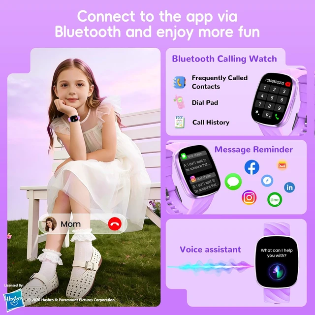 Alt view image 5 of 7 - Kids Smart Watch for Boys & Girls,1.78" HD Touchscreen Fitness Tracker with Heart Rate & Sleep Monitor, IP68 Sports Activity Watch with Pedometer, Birthday Gift for 5-16 Year Olds,Pu