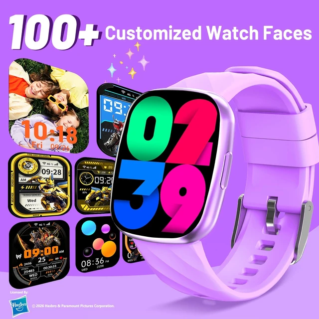 Alt view image 6 of 7 - Kids Smart Watch for Boys & Girls,1.78" HD Touchscreen Fitness Tracker with Heart Rate & Sleep Monitor, IP68 Sports Activity Watch with Pedometer, Birthday Gift for 5-16 Year Olds,Pu