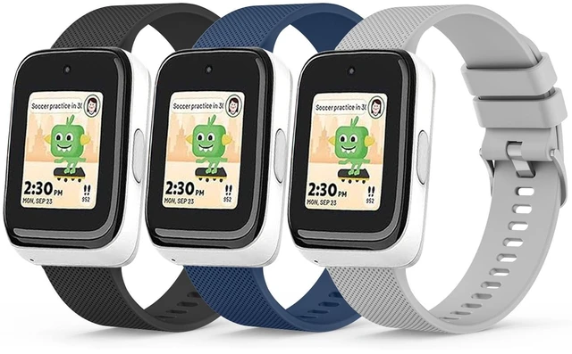 Main image of Silicone Bands for SyncUP Kids Watch 2/1 Band, Soft Sport Replacement Bands Compatible with Tmobile Sync UP Kids Watch 2/1 Band, 3 PACK (Black+Navy Blue+Grey)