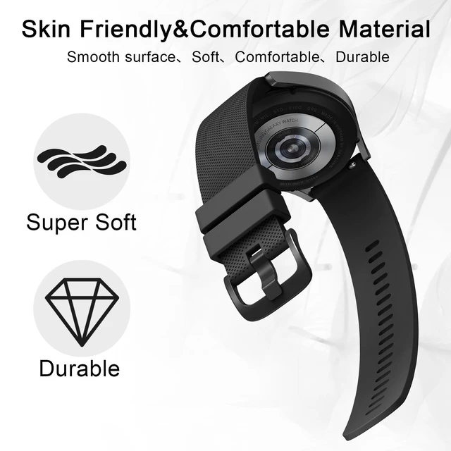 Alt view image 3 of 6 - Silicone Bands for SyncUP Kids Watch 2/1 Band, Soft Sport Replacement Bands Compatible with Tmobile Sync UP Kids Watch 2/1 Band, 3 PACK (Black+Navy Blue+Grey)