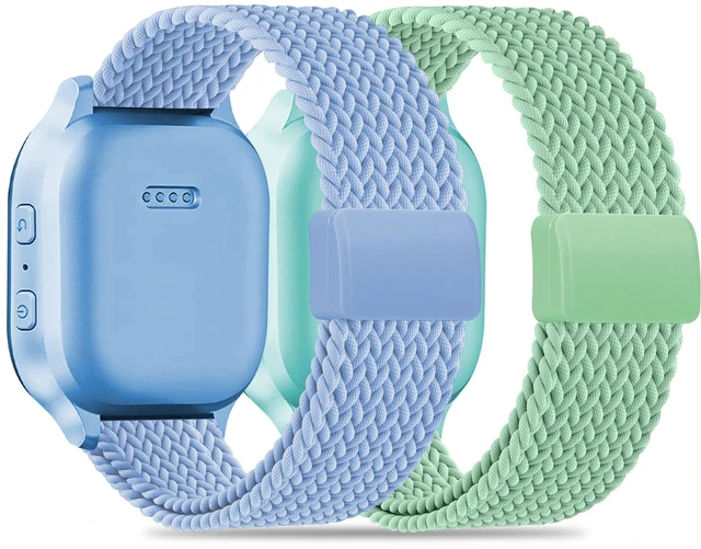 Main image of Magnetic Braided Band Compatible with Cosmo JrTrack 5/4/3/2 SE/2/JrTrack & Gizmo Adventrue 3 3 2 1/Gabb 3e 3 2 1/SyncUP Watch 2 1, 2 Pack Soft Breathable Strap Easy Buckle for Small Wrist