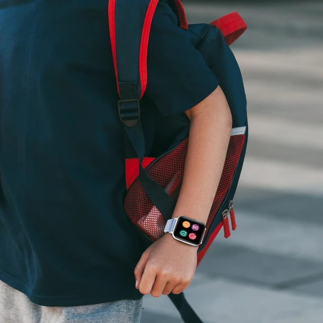 Alt view image 5 of 7 - Magnetic Braided Band Compatible with Cosmo JrTrack 5/4/3/2 SE/2/JrTrack & Gizmo Adventrue 3 3 2 1/Gabb 3e 3 2 1/SyncUP Watch 2 1, 2 Pack Soft Breathable Strap Easy Buckle for Small Wrist