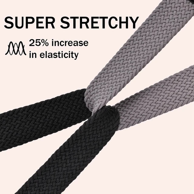 Alt view image 5 of 7 - 2 Pack Stretchy Nylon Braided Band for Kids - Compatible with Gizmo Watch 3 2 1/Cosmo JrTrack 5 4 3 2SE 2 1/SyncUP/Gabb 3e 3 2 1/Garmin Bounce Smart Watch Wristband Replacement Straps for Boys Girls