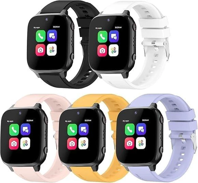 Main image of 5-Pack Bands for Sootingot P70, Monowul P70 Kids Smart Watch, Replacement Sport Waterproof Silicone Wristbands
