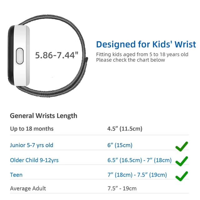 Alt view image 2 of 6 - Kids Nylon Bands for SyncUP Kids Watch 2/1, Hook&Loop Band for Boys Girls | Breathable, Lightweight & Adjustable The Perfect Replacement Band for Active Children