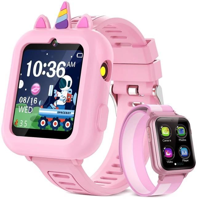 Main image of Smart Watch for Kids Girls Gift Age 3-12 with 39 Games Alarm Clock Camera | Music Player, Pedometer, Flashlight, 12/24 hr, HD Touch Screen Kids Smart Watch, Birthday Toys for Girls Ages 4 5 6 7 8 9 10