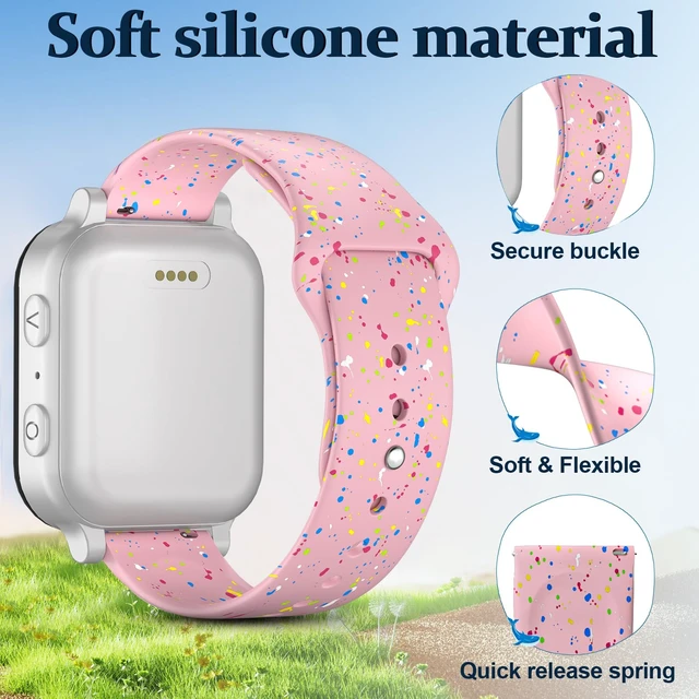 Alt view image 3 of 7 - Compatible with Gizmo/Gabb/SyncUP/Cosmo JrTrack/AT&T amiGO Jr Watch Band | for 20mm Gizmo 4/3/2/1/3Adventure Gabb 3e 3 2 1/SyncUP kids 2 1/Cosmo Jr Track 5 4 3-1/amiGO Jr 2/1 Silicone Sport Strap
