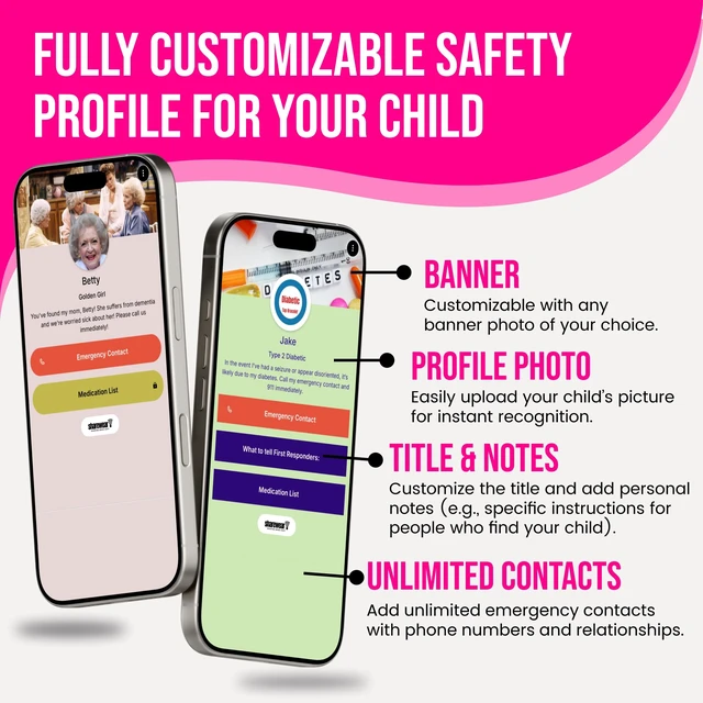 Alt view image 4 of 7 - Kids ID Bracelet, Fitted NFC Safety Wristband, Waterproof Slip-On ID Band | Waterproof silicone; not GPS; wrist or ankle wear; ideal for theme parks, travel & beaches; slip-on fit