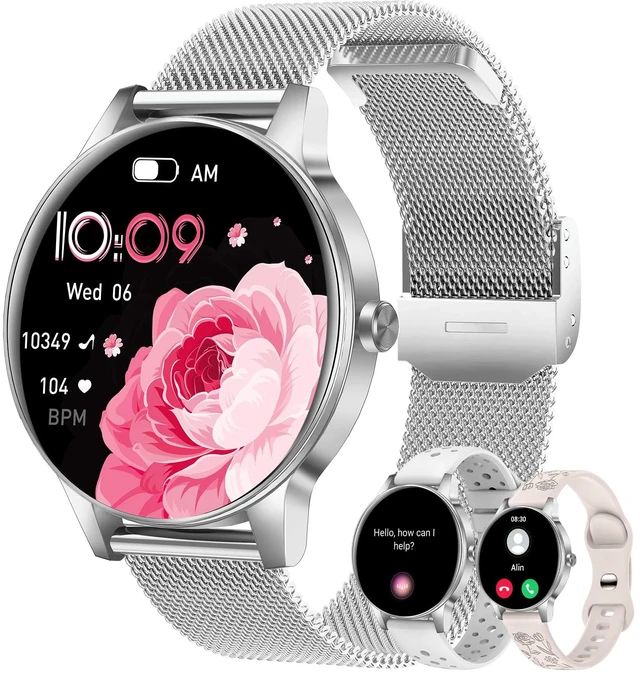 Main image of Smart Watch for Women(Answer/Make Calls), 1.27" HD Screen Fitness Tracker with Heart Rate/Sleep Monitor, 130+ Sport Modes IP68 Waterproof Activity Tracking, Smartwatch for Android iPhone