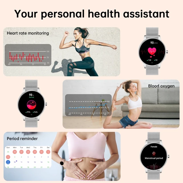 Alt view image 3 of 7 - Smart Watch for Women(Answer/Make Calls), 1.27" HD Screen Fitness Tracker with Heart Rate/Sleep Monitor, 130+ Sport Modes IP68 Waterproof Activity Tracking, Smartwatch for Android iPhone