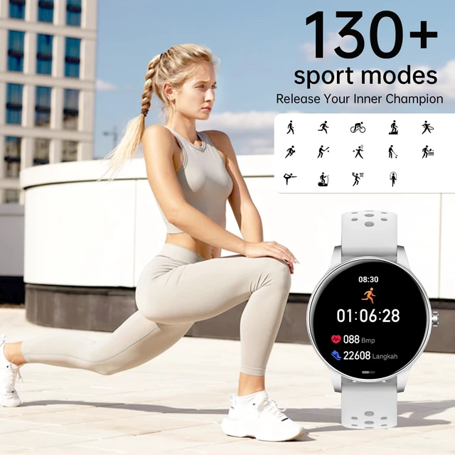 Alt view image 5 of 7 - Smart Watch for Women(Answer/Make Calls), 1.27" HD Screen Fitness Tracker with Heart Rate/Sleep Monitor, 130+ Sport Modes IP68 Waterproof Activity Tracking, Smartwatch for Android iPhone