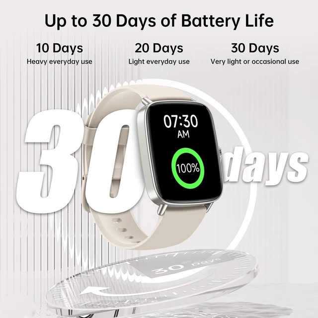 Alt view image 7 of 7 - Smart Watch for Women, Answer/Make Calls, 1.85" HD Screen, 2 Bands 110+ Sport Modes Fitness Tracker with Heart Rate/Sleep Monitor, IP68 Waterproof, Compatible iPhone/Samsung/AndroidBeige
