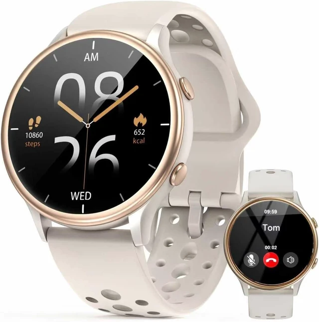 Main image of Smart Watches for Women, Fitness Tracker with Heart Rate & SpO2 Monitor, IP67 Waterproof Activity Tracker for Men & Women, Smart Watch Works with Android and iPhone
