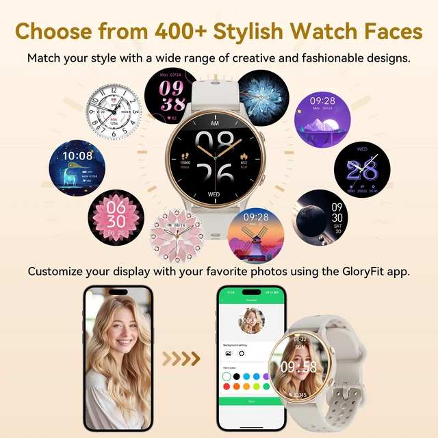 Alt view image 4 of 7 - Smart Watches for Women, Fitness Tracker with Heart Rate & SpO2 Monitor, IP67 Waterproof Activity Tracker for Men & Women, Smart Watch Works with Android and iPhone