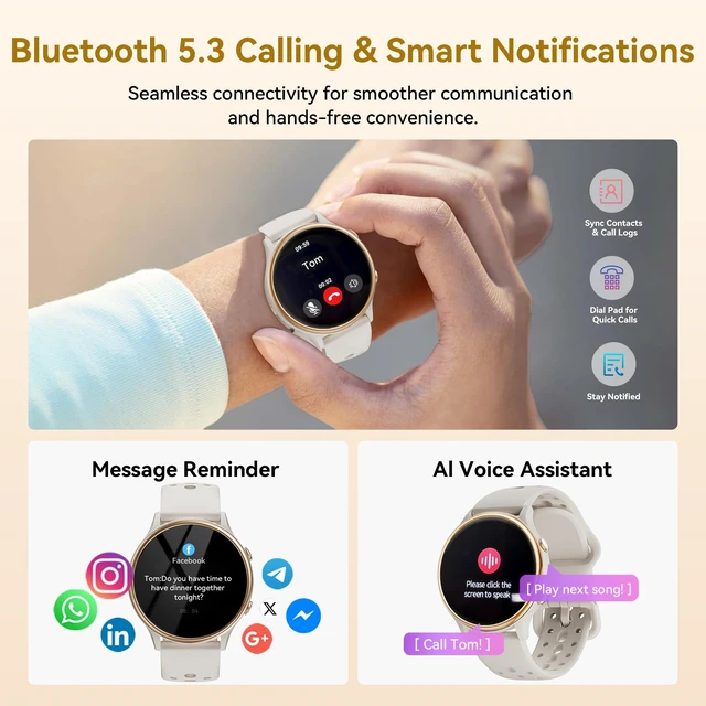 Alt view image 7 of 7 - Smart Watches for Women, Fitness Tracker with Heart Rate & SpO2 Monitor, IP67 Waterproof Activity Tracker for Men & Women, Smart Watch Works with Android and iPhone